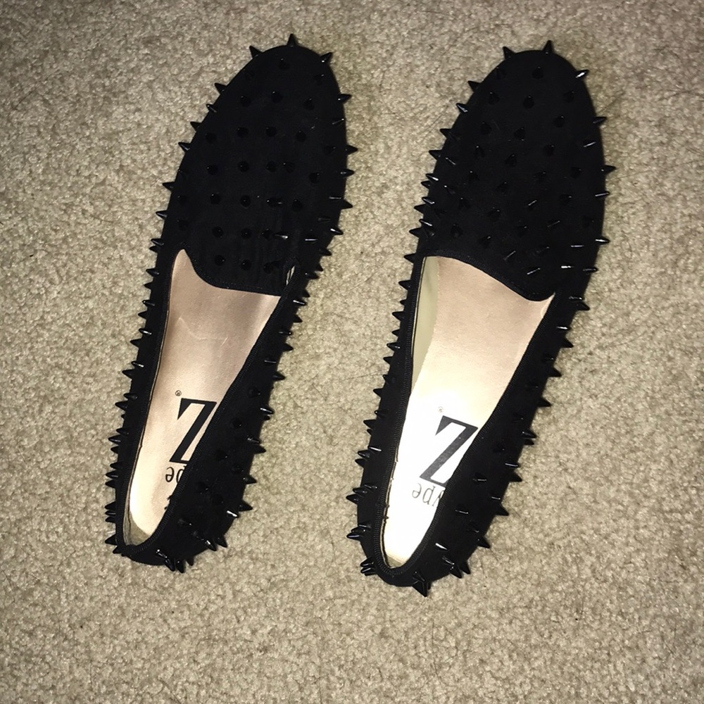 Black studded shoes